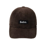 Sebs. CRODULOY ball cap-BROWN