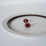 Camellia Agate Oval Pierce handmade