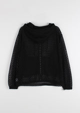 パンチングニットフードジップアップ
