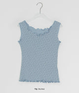 Uta Wavy Flower Punching Layered Sleeveless