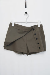 Button Mini Skirt (Khaki)