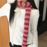 Siwool Vintage Angora Stripe Scarf Scarf