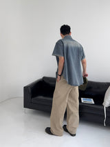LO Vien Pintuck Half-Banding Semi Wide Pants (4C)