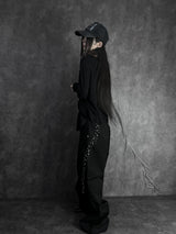 shine studded cotton pants (2color)