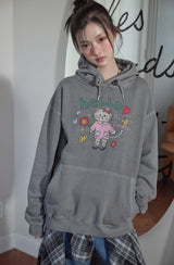 Hello Flower Pigment Hoodie