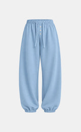 Button Detail Jogger Sweatpants