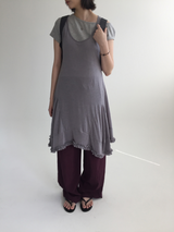 ミオアシンメティカルボートネックTシャツ (2color)