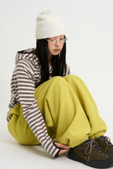 Cozy belted fleece jogger pants