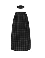 CHECK H-LINE SKIRT (Brown)