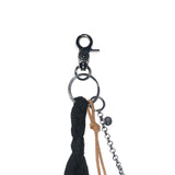 long plait keyring (black)
