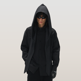 RELABEL 23AW シルエットネックスカーフフード付きワークシャツ