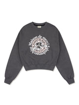 Women's Lees Pigment スモーキー クロップド スウェットシャツ チャコール (FCF1TS207W)
