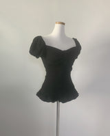 Rudica Puff Frill Top (black)