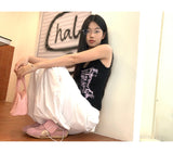 Black Corset Lace Sleeveless Tee