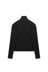 CLASSIC WOOL TURTLENECK TOP / BLACK