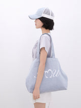 コットンドットツートントラッカーキャップ(LIGHT BLUE)
