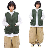 Vintage Oxford Zip-Up Vest