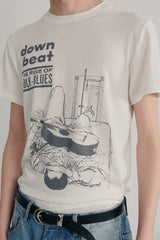 テンセルウールグラフィックTシャツ