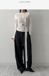 Button Ribbed Layered Tube Top