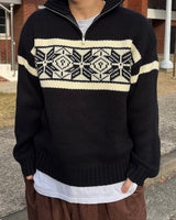 MR Nordic half-zip-up knit (3C)