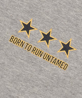 スターレタリングクロップドTシャツ - グレー