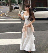 shu-a cream lace bustier long ops
