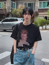 ルアテクスチャーボウィ半袖Tシャツ