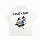 PEANUT STAIN - サジタリウス ゾディアック アイボリー オーバーサイズド Tシャツ