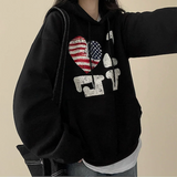 LOVE American flag hood [Fleece]