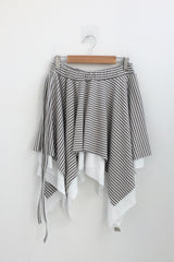 stripe ribbonline wave skirt