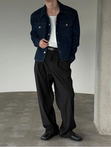 Western crop denim shirts jacket