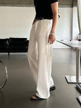 [SET] Aven cut muscle-fit short-sleeve T-shirt + Mer cut flare-fit denim pants