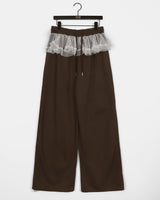 Koha Chiffon Lace Layered Two-Way Sweat Pants