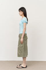 (W) Bloom Shirring Top