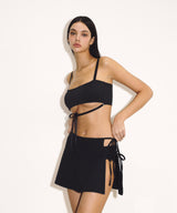 Underboob Ribbon Bikini Bra (Black)