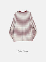 Lower stripe long sleeves 3color