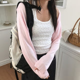 ベッシーVネックシアーライトウェイトサマーカーディガン (8 colors)