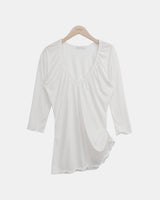 Higeul Shirred 7-Sleeve T-Shirt