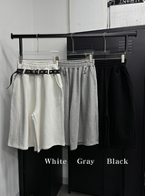 [Unisex] Belted sweat bermuda pants(3color)