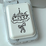 BlackWhite - パーティーケーキ Magsafe フォーンケース カードポケット セット