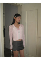 Gray Slimming Mini Pants Skirt