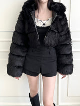 [Only Seow] 1107. Big hood fur crop jk (3color)