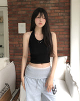 Betty Studded Crop Halter Sleeveless
