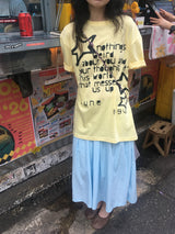 スター レタリング Tシャツ