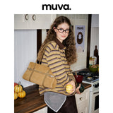 muva. 牛革 ブリティッシュ リボン ショルダーバッグ