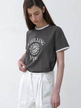 (T-7042)ツートーンバイブTシャツ