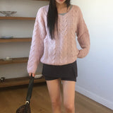 Wittle alpaca twisted V-neck knitwear