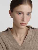 25FW★ シャンパンフルムーンシルバーメアリーボウルネックレス