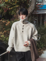 Tessie Stitch High Neck Two-Way Knit