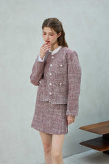 CHERISH TWEED SKIRT PANTS / RED